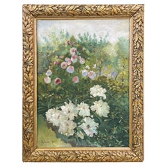 Flower Garden – Alexandre Guelle – 1911 - French oil on canvas