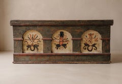 Floral-Painted Alpine Chest Dated 1807