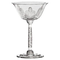 Bicchiere da champagne Baccarat, servizio di cristallo Jets d'Eau, G. Chevalier, Paris 1925