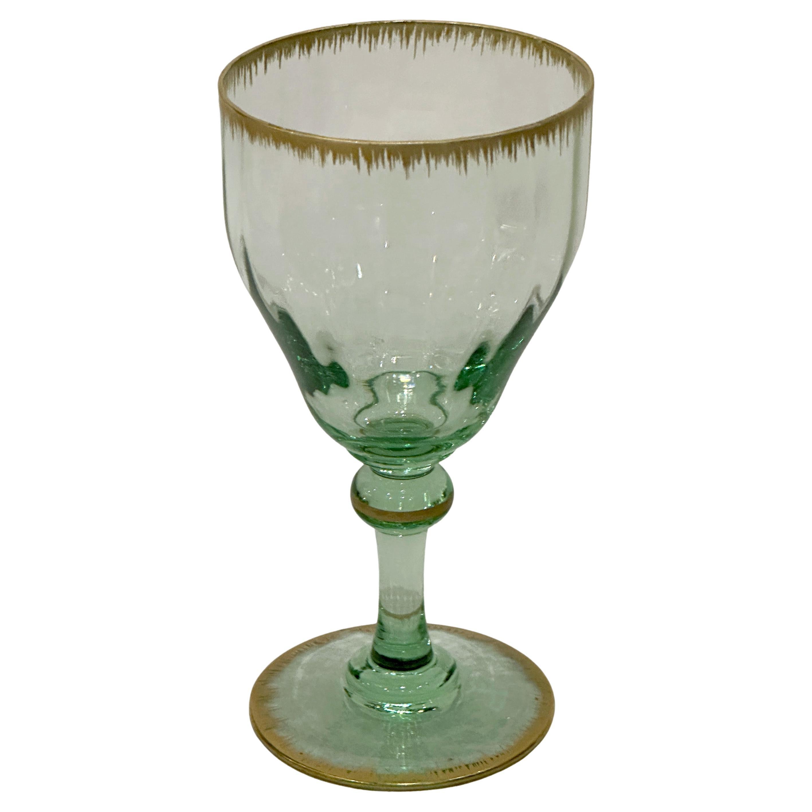 Bicchiere da vino bianco Daum, periodo Art Nouveau, manifattura di Nancy, circa 1900