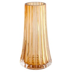 Vaso in vetro Tromba, color ambra