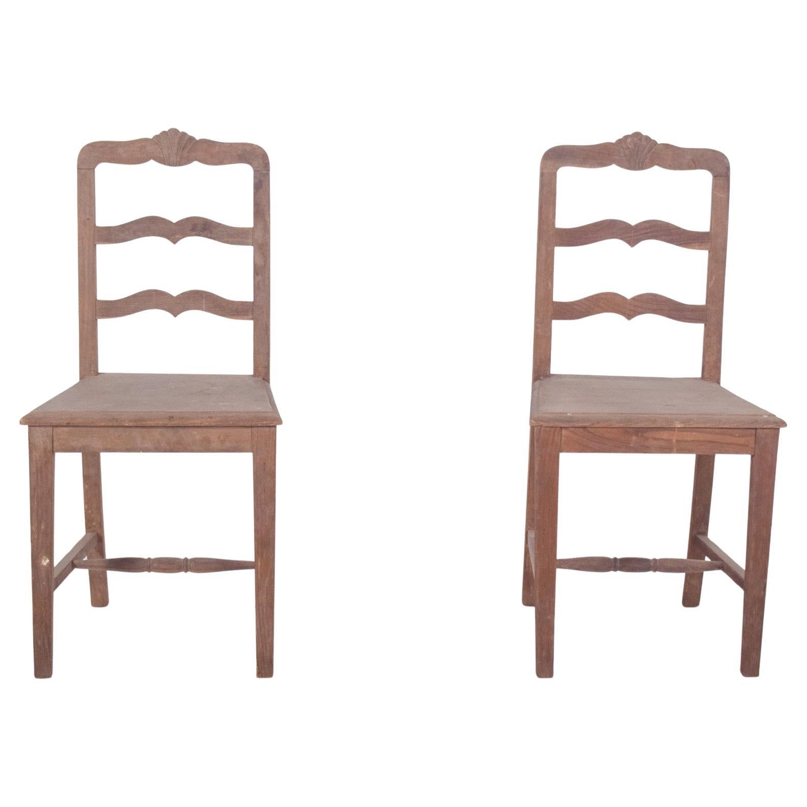20th Century Pair of Floral Chairs