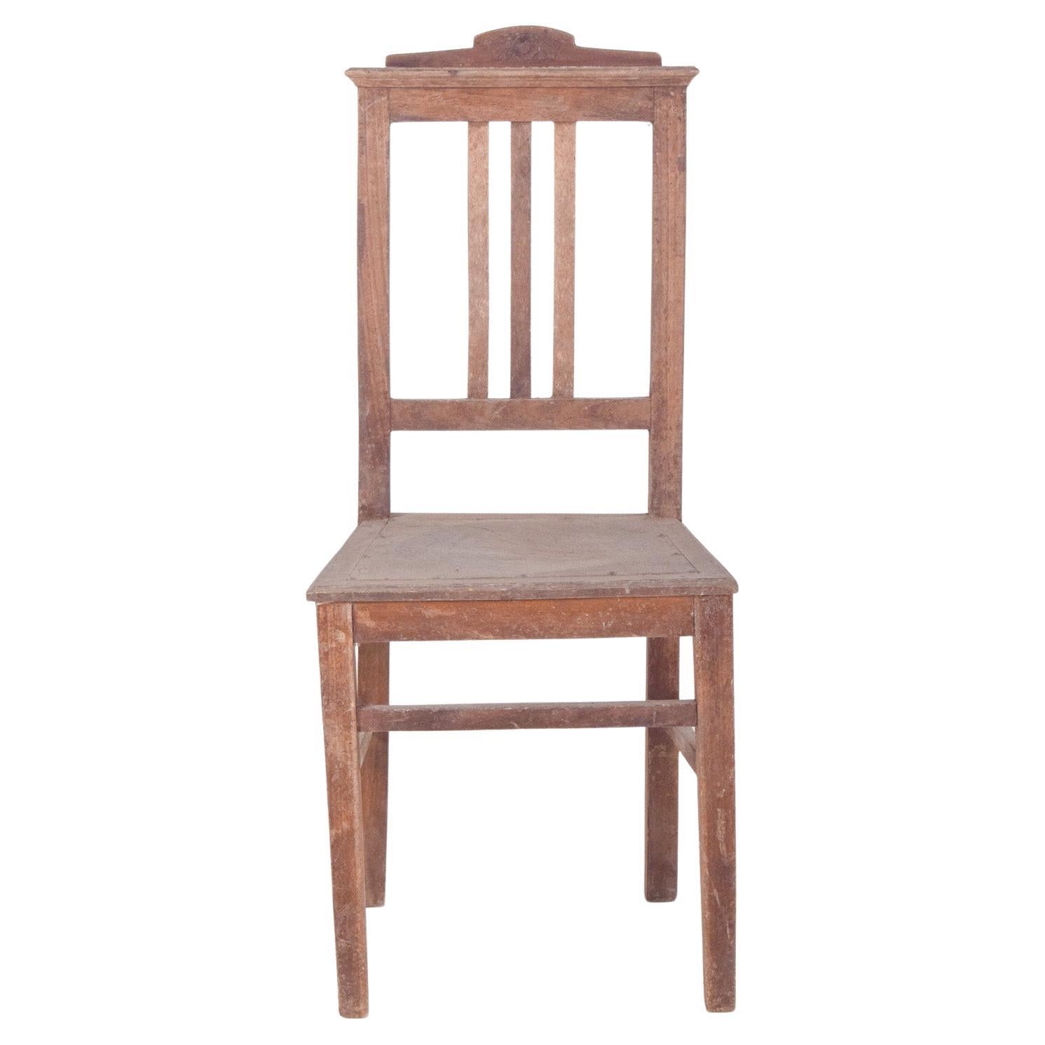 Chaise de salle à manger du 20e siècle avec dossier géométrique
