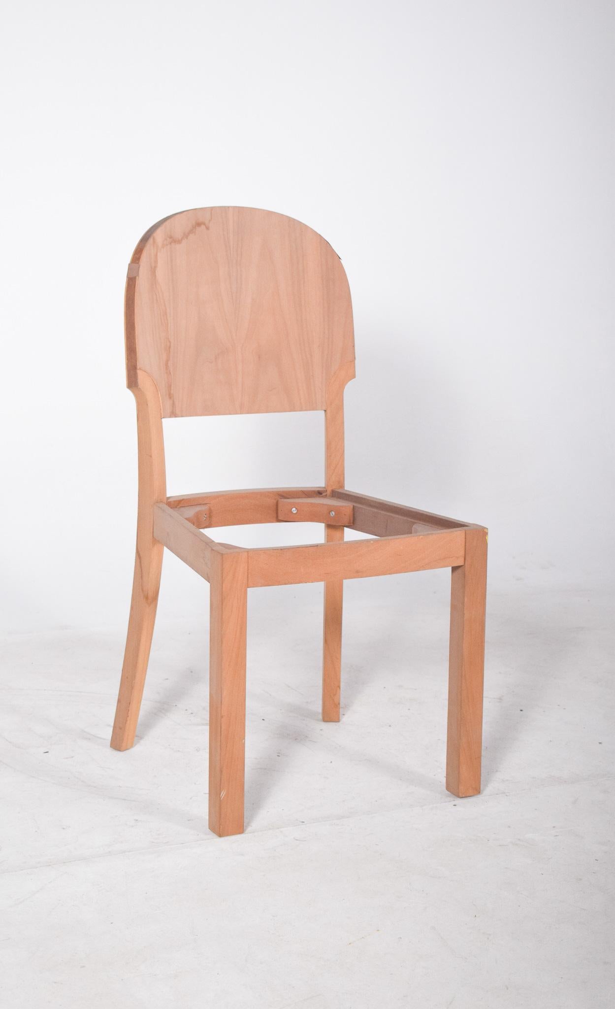 Art déco Chaise de style déco du 20e siècle en Wood Wood en vente