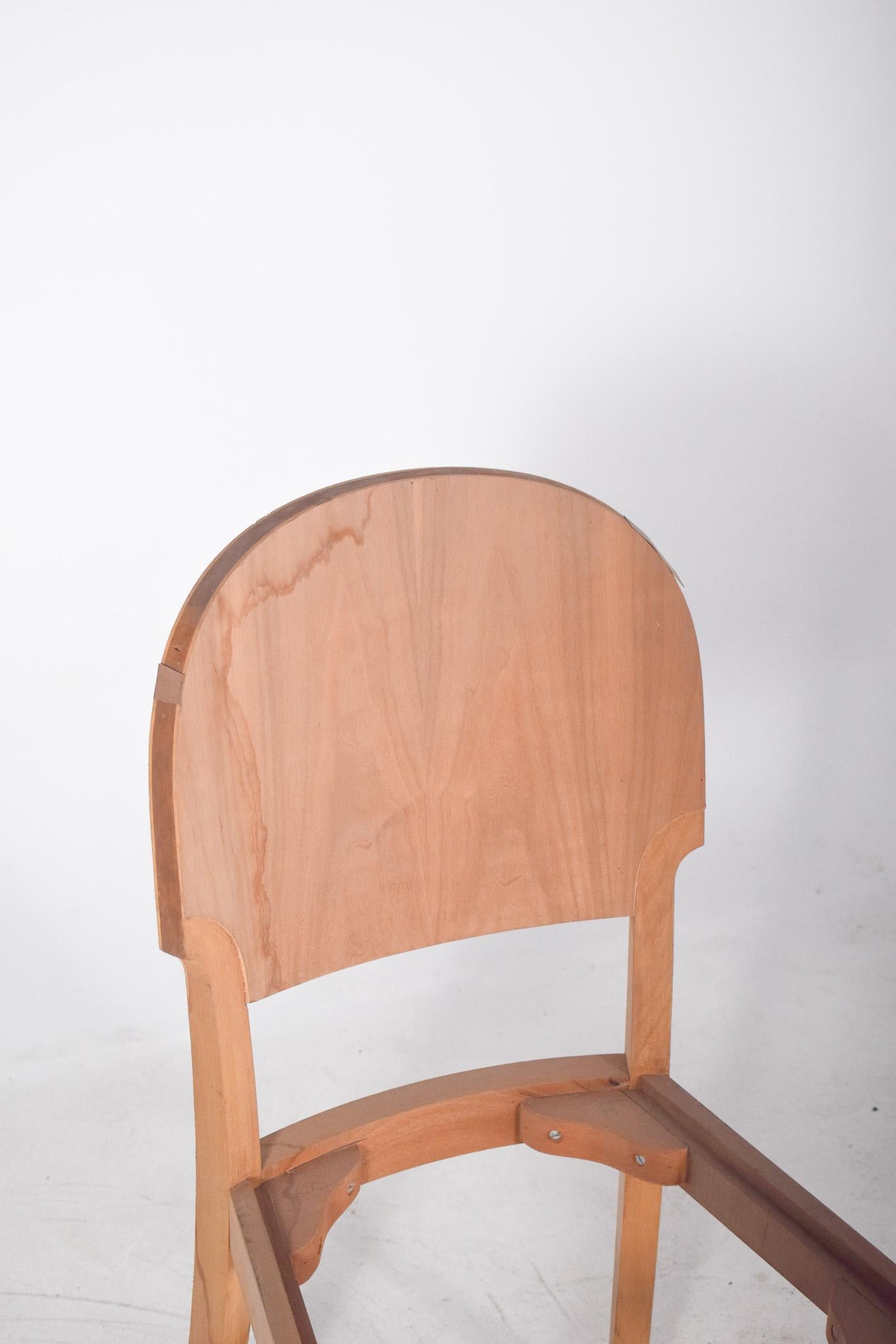 Portugais Chaise de style déco du 20e siècle en Wood Wood en vente