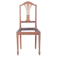 Antique 19th Century Wooden Chair with Marquetry