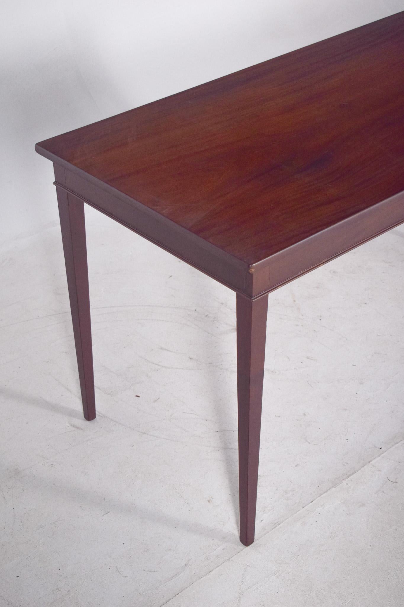Mid-20th Century English Rectangular Coffee Table in Mahogany For Sale