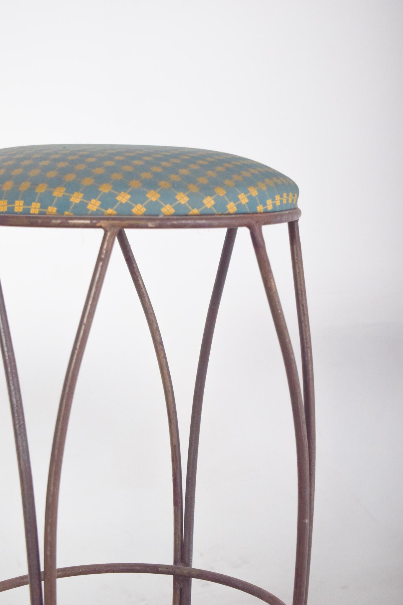Mid-Century Danish Pair of Metal High Stools For Sale 2