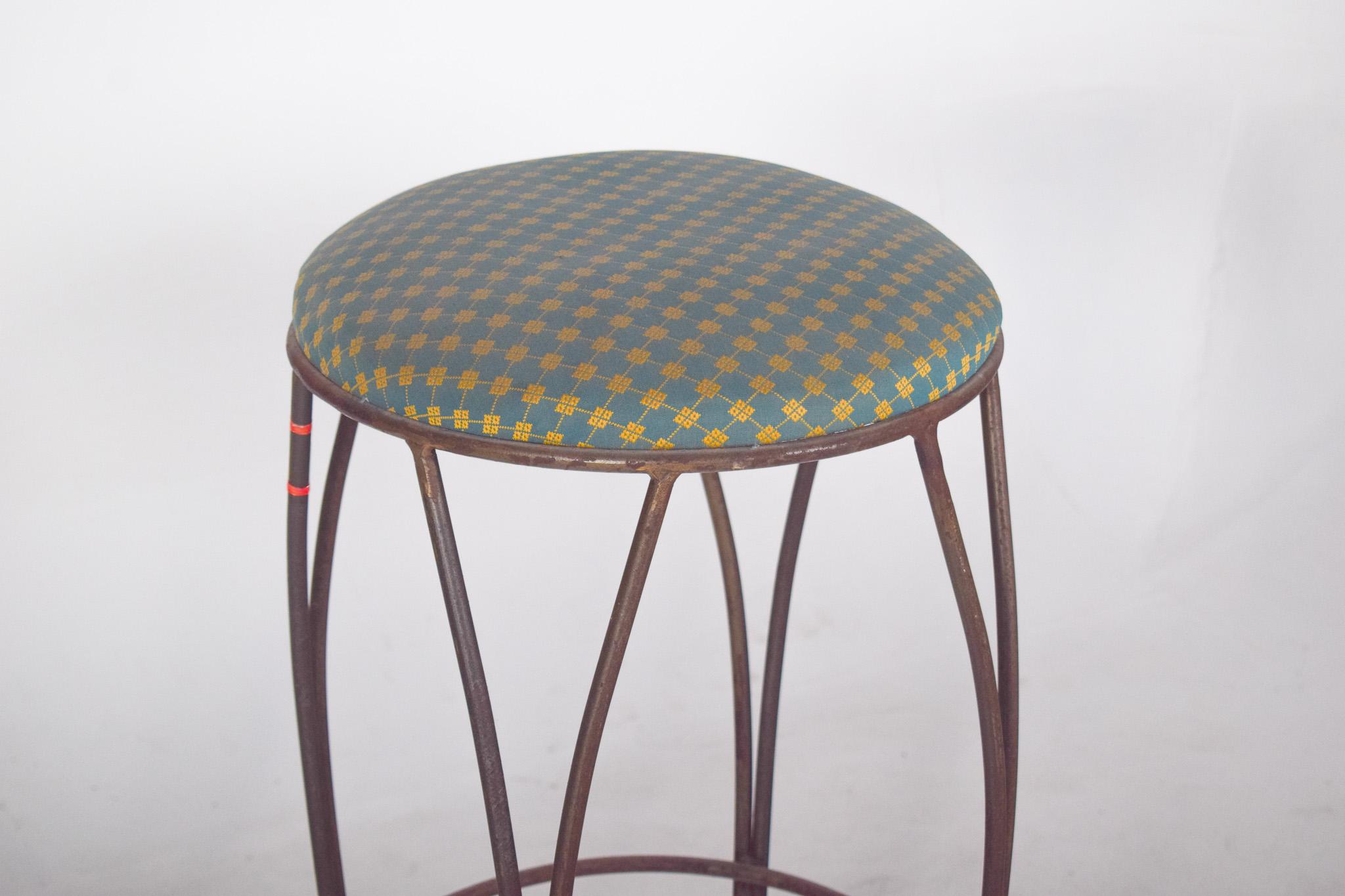 Mid-Century Danish Pair of Metal High Stools For Sale 1