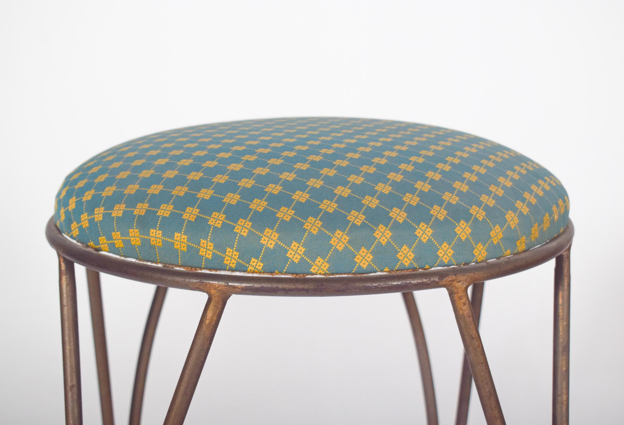 Mid-Century Danish Pair of Metal High Stools For Sale 4