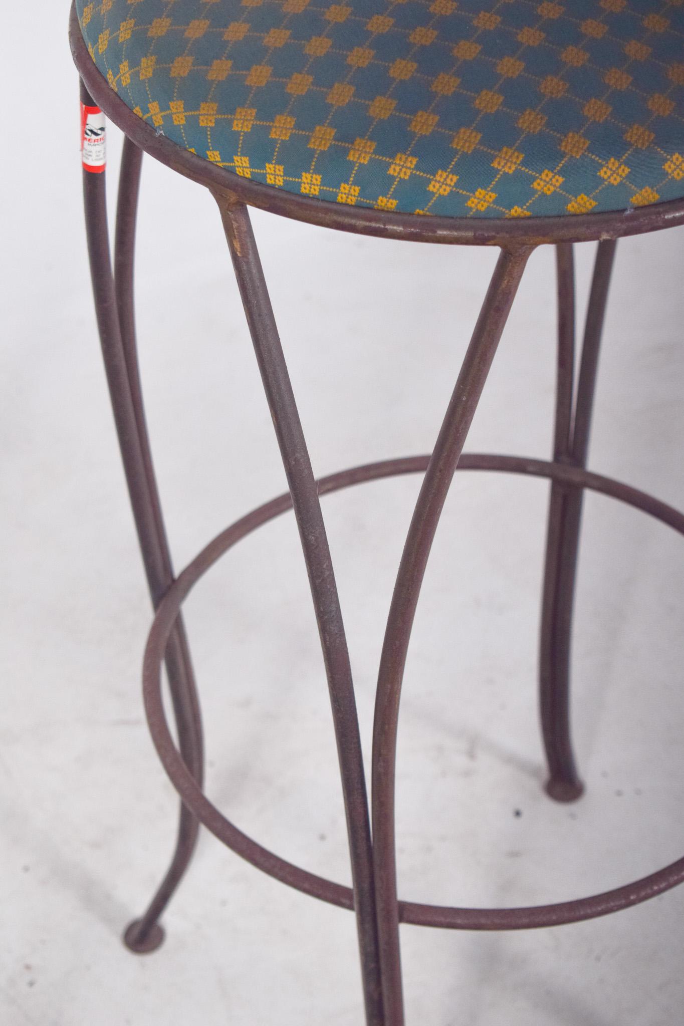 Mid-Century Danish Pair of Metal High Stools For Sale 8