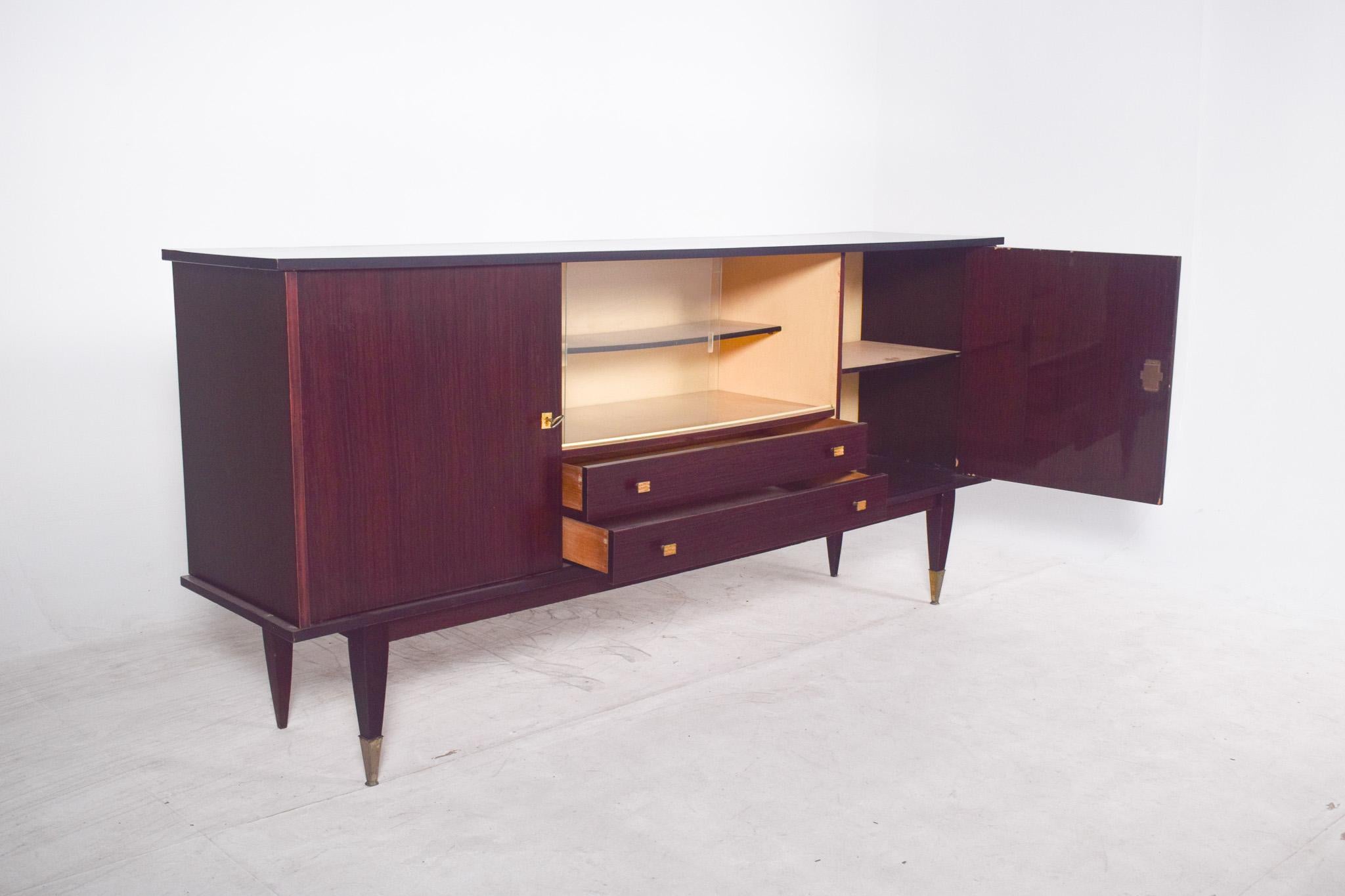 Antique Italian Macassar Veneered Sideboard For Sale 6