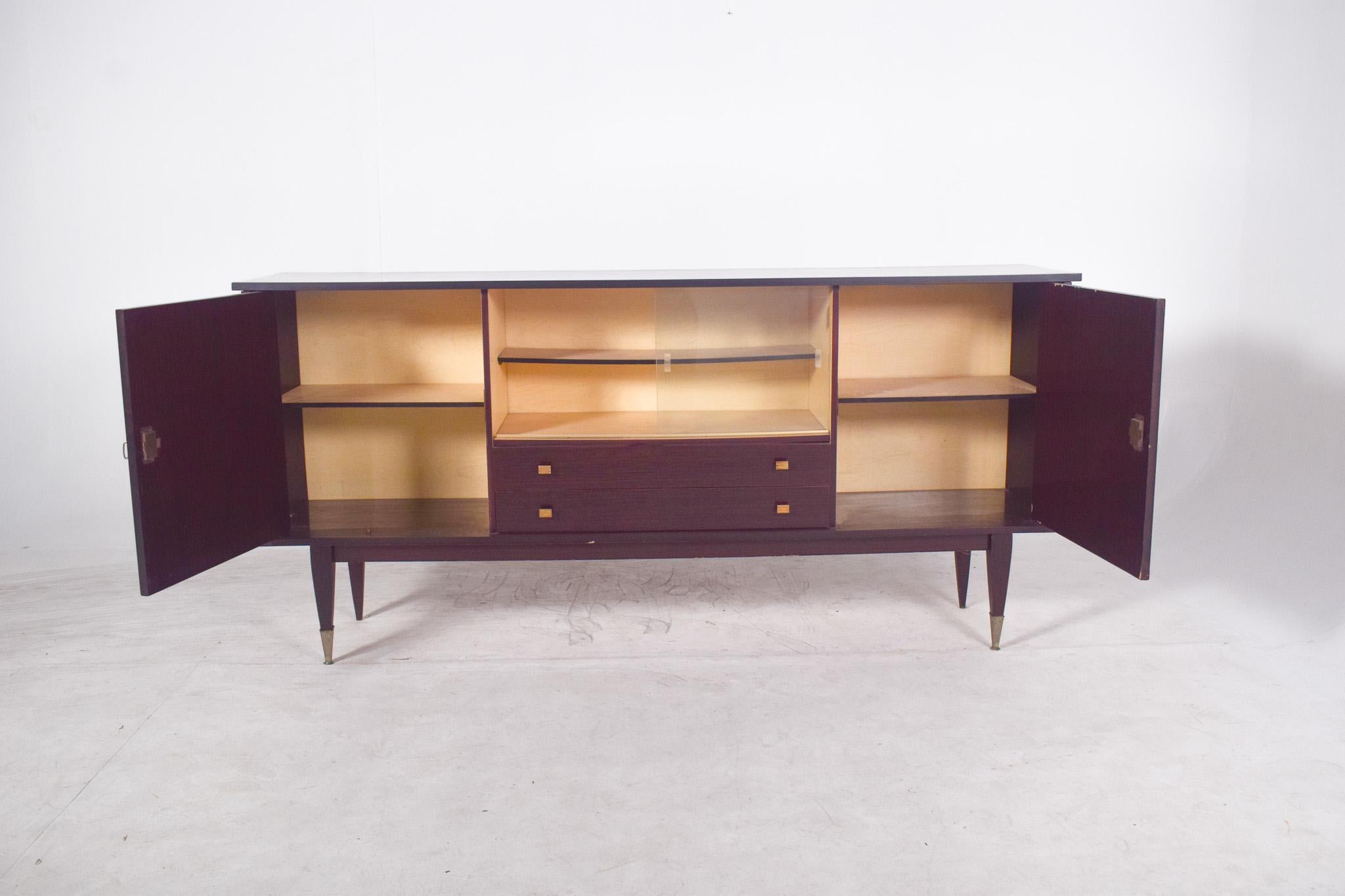 Antique Italian Macassar Veneered Sideboard For Sale 7