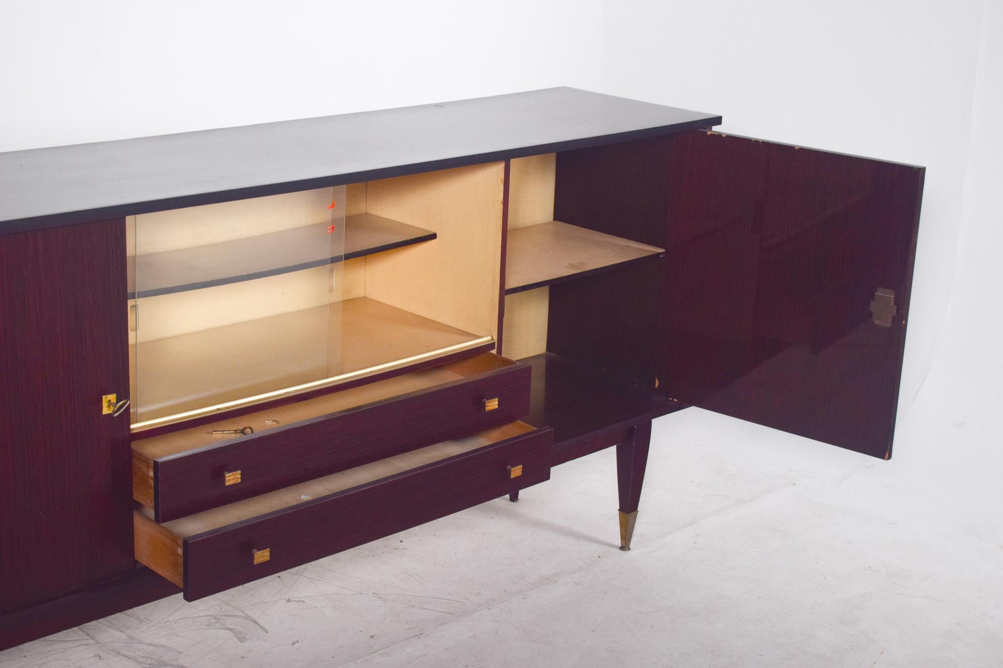 Antique Italian Macassar Veneered Sideboard For Sale 5