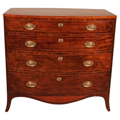 Antique A Small Mahogany Chest Of Drawers With Inlays - 18th Century