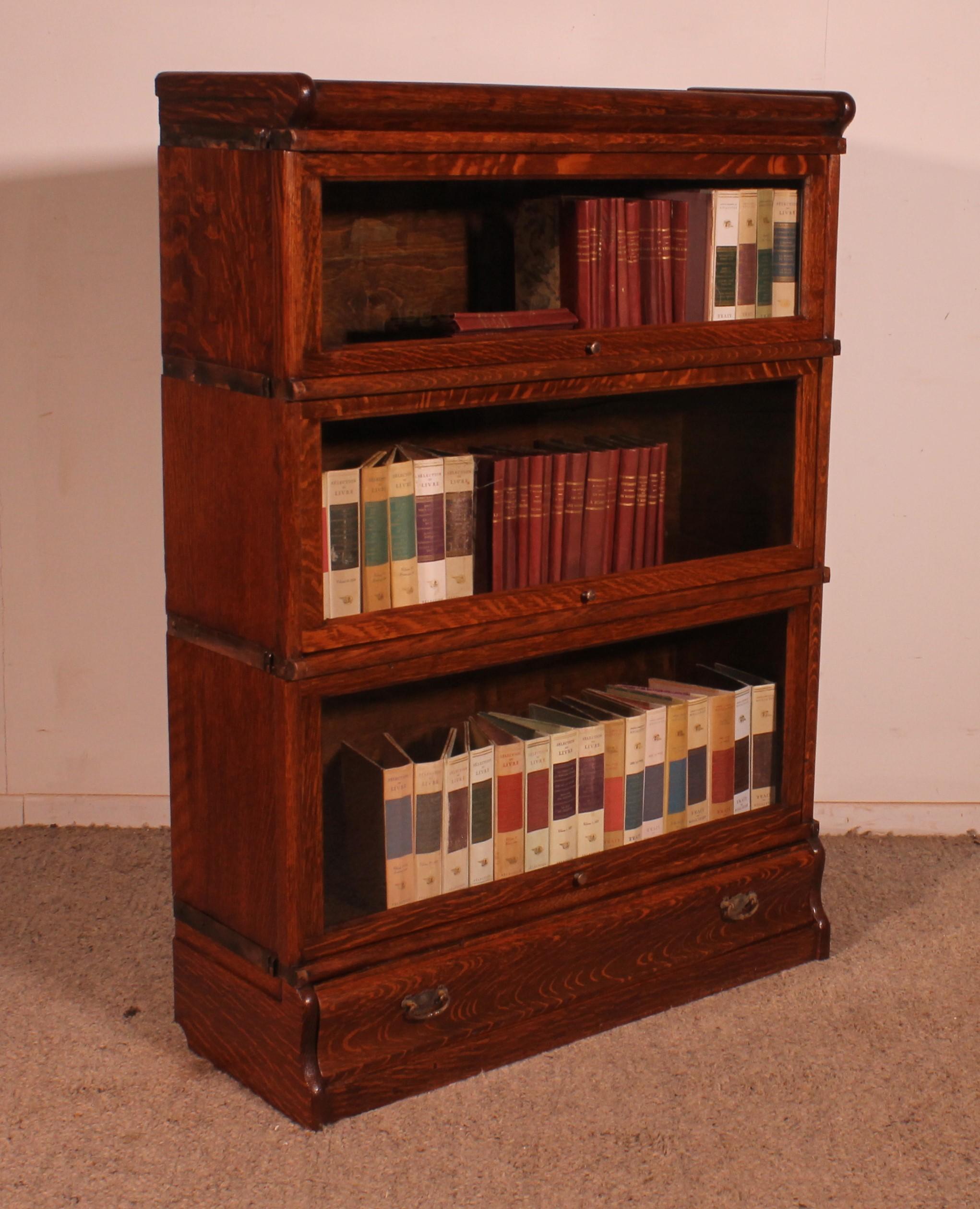Libreria Globe Wernicke Oak Set Di 3 In condizioni buone in vendita a Brussels, Brussels