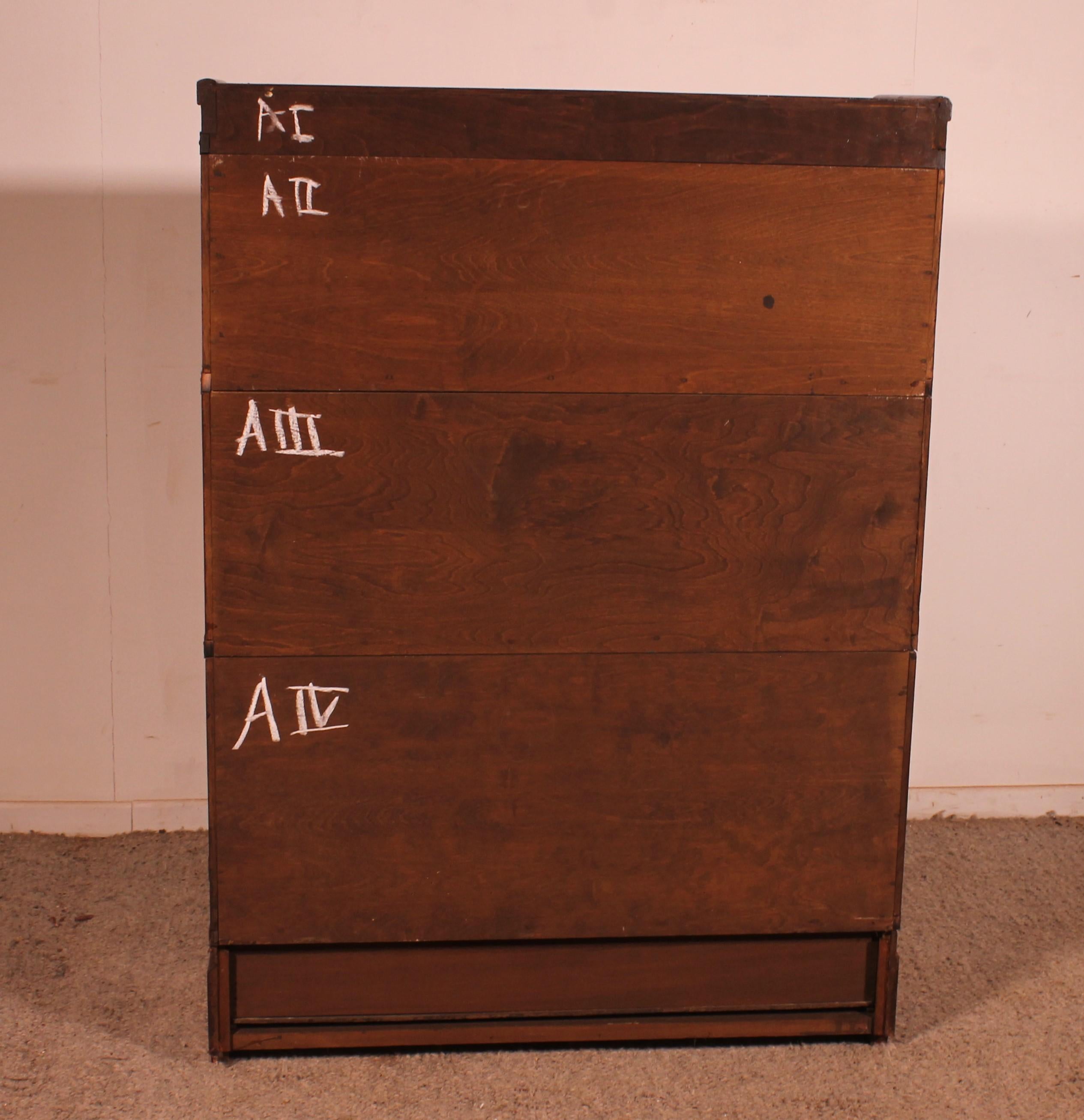 Libreria Globe Wernicke Oak Set Di 3 in vendita 2