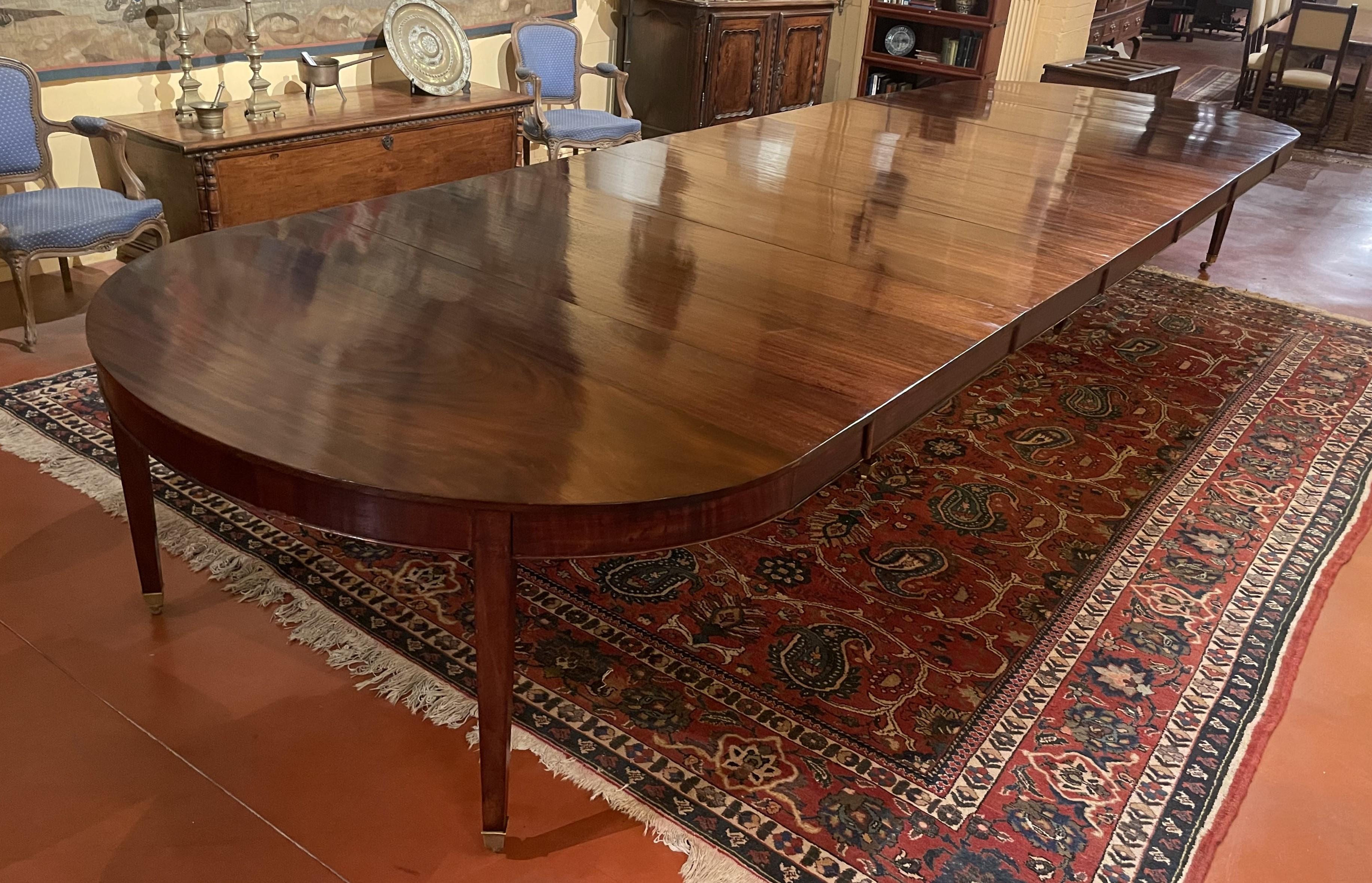 Directoire 8-foot Louis XVI Mahogany Dining Table, Of 5.30m Long
