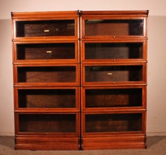 Pair Of Globe Wernicke Bookcases In Oak, Circa 1900