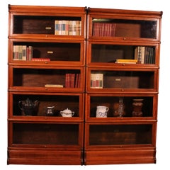 Pair Of Globe Wernicke Bookcases In Oak, Circa 1900