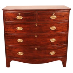 Early 19th-century Mahogany Bowfront Chest Of Drawers