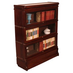 Globe Wernicke Bookcase In Mahogany With 3 Elements