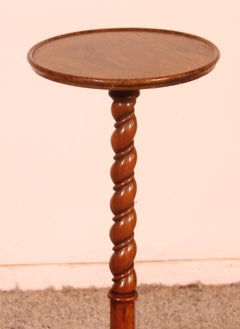 Small Side Table Called Tea Table, Made Of Walnut—19th Century, Stamped “holland
