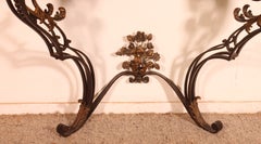 19th-century Louis XV-style Wrought-iron Console Table