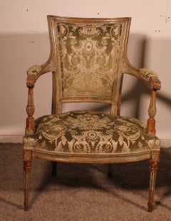 Pair Of Louis XVI-period Cabriolet Armchairs—18th Century