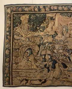Flemish Tapestry—17th Century—depicting The Meeting Between David And King Saul