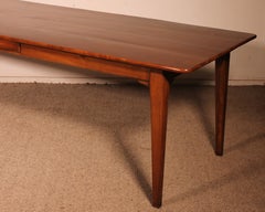 19th-century Cherrywood Dining Table Of 2 M52 Long