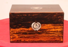 Charming Quality Antique 19th Century Coromandel Vanity Box With A Secret Compar