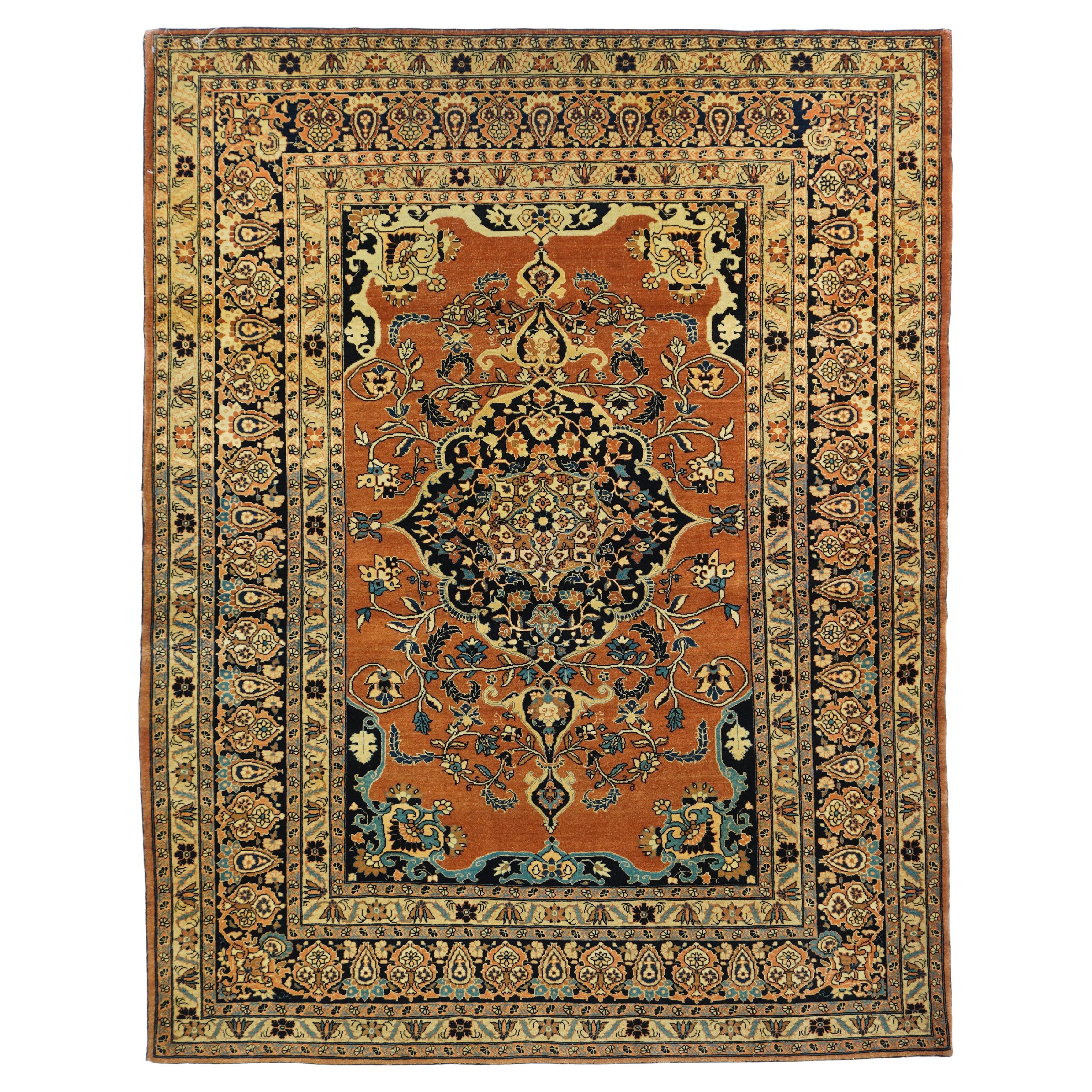 Antique Persian Haji Jalili Tabriz Rug 4'7'' x 6'6''