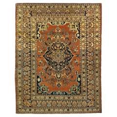 Tappeto antico persiano Haji Jalili Tabriz 4'7'' x 6'6''
