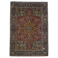 Fine tapis persan ancien d'Ispahan, d'une surface de 4'6'' x 6'7''