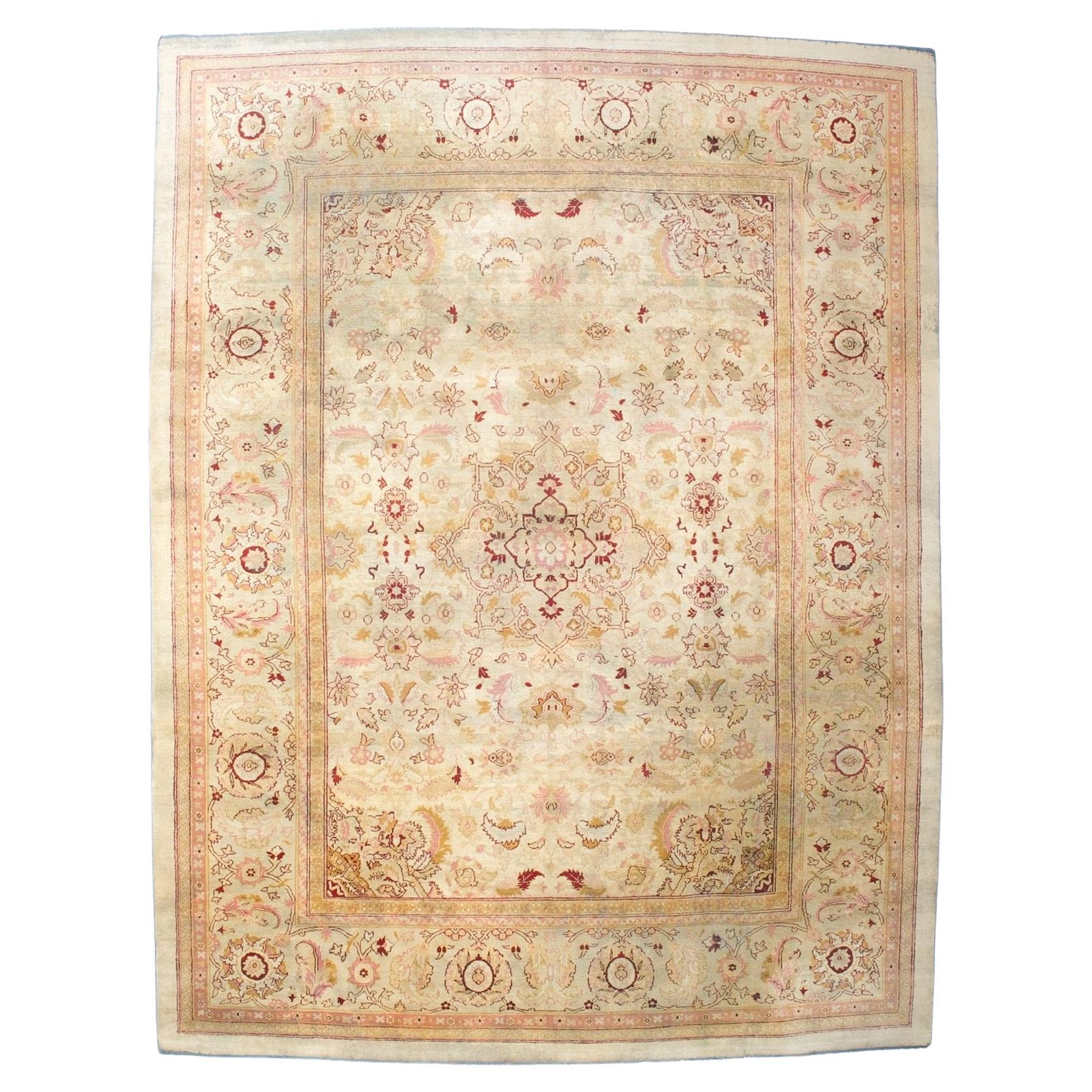 Feiner antiker Amritsar Wollteppich 9'0" x 12'0"