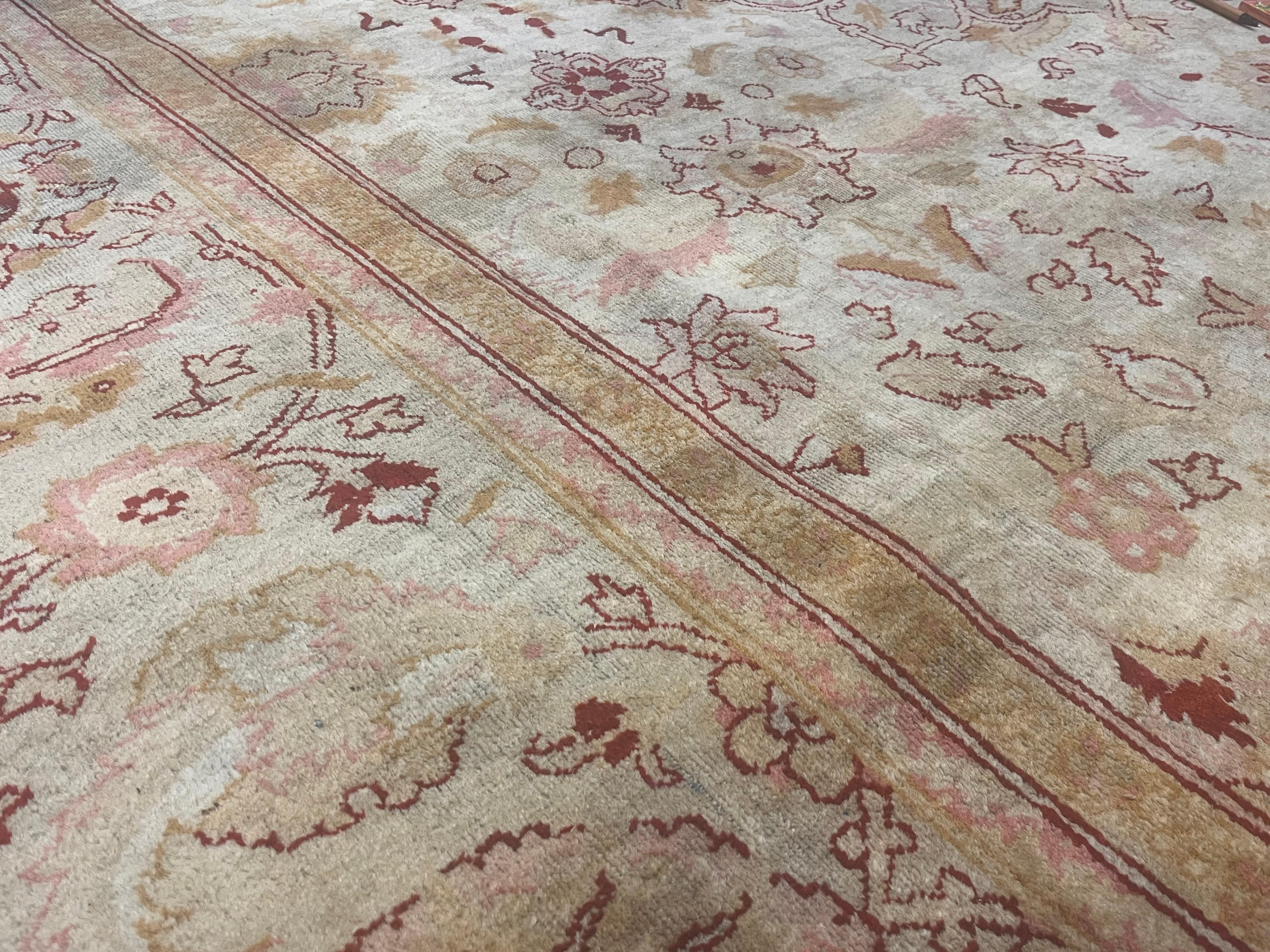 Feiner antiker Amritsar Wollteppich 9'0