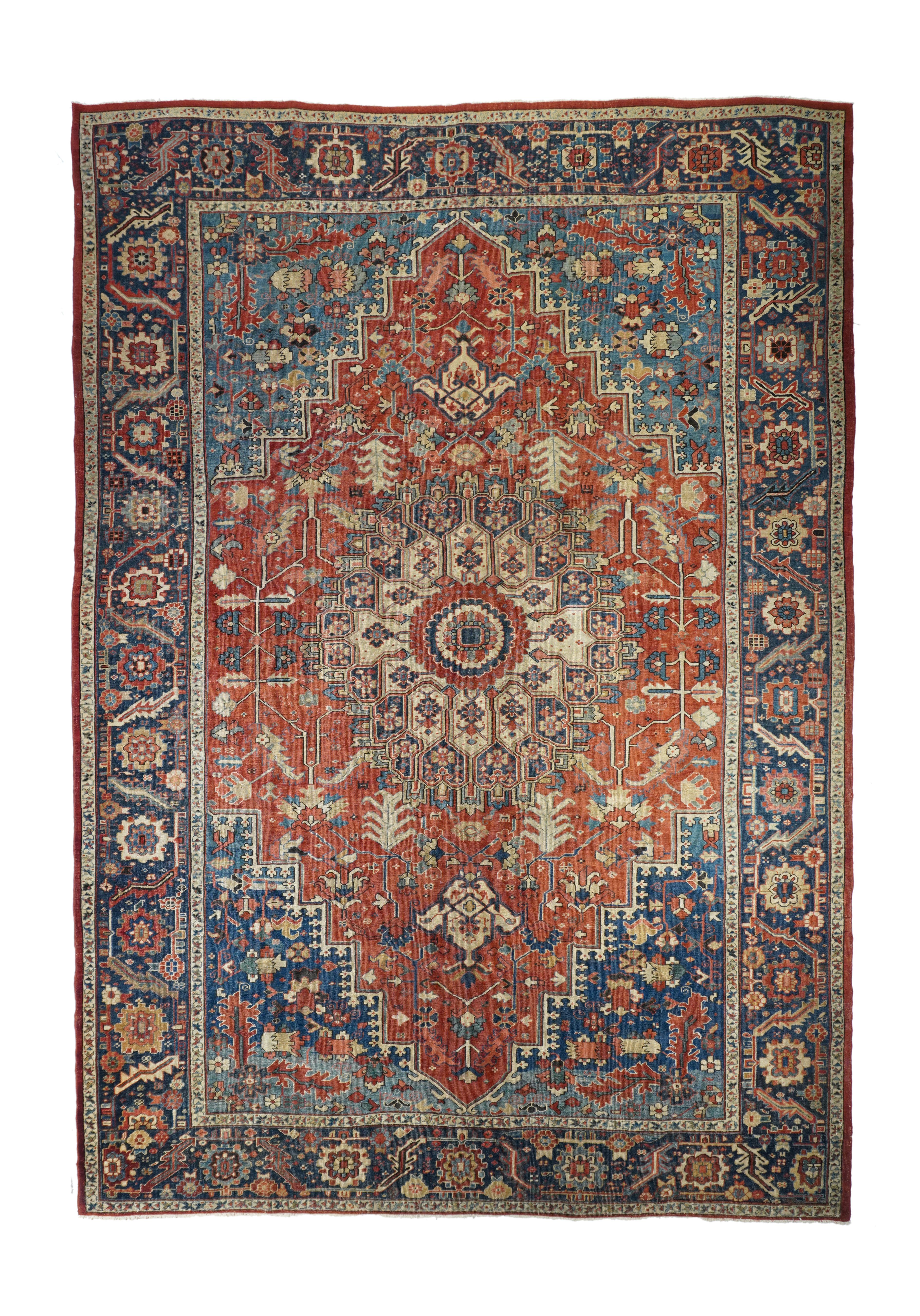 Persiano Tappeto persiano antico Serapi 9'0