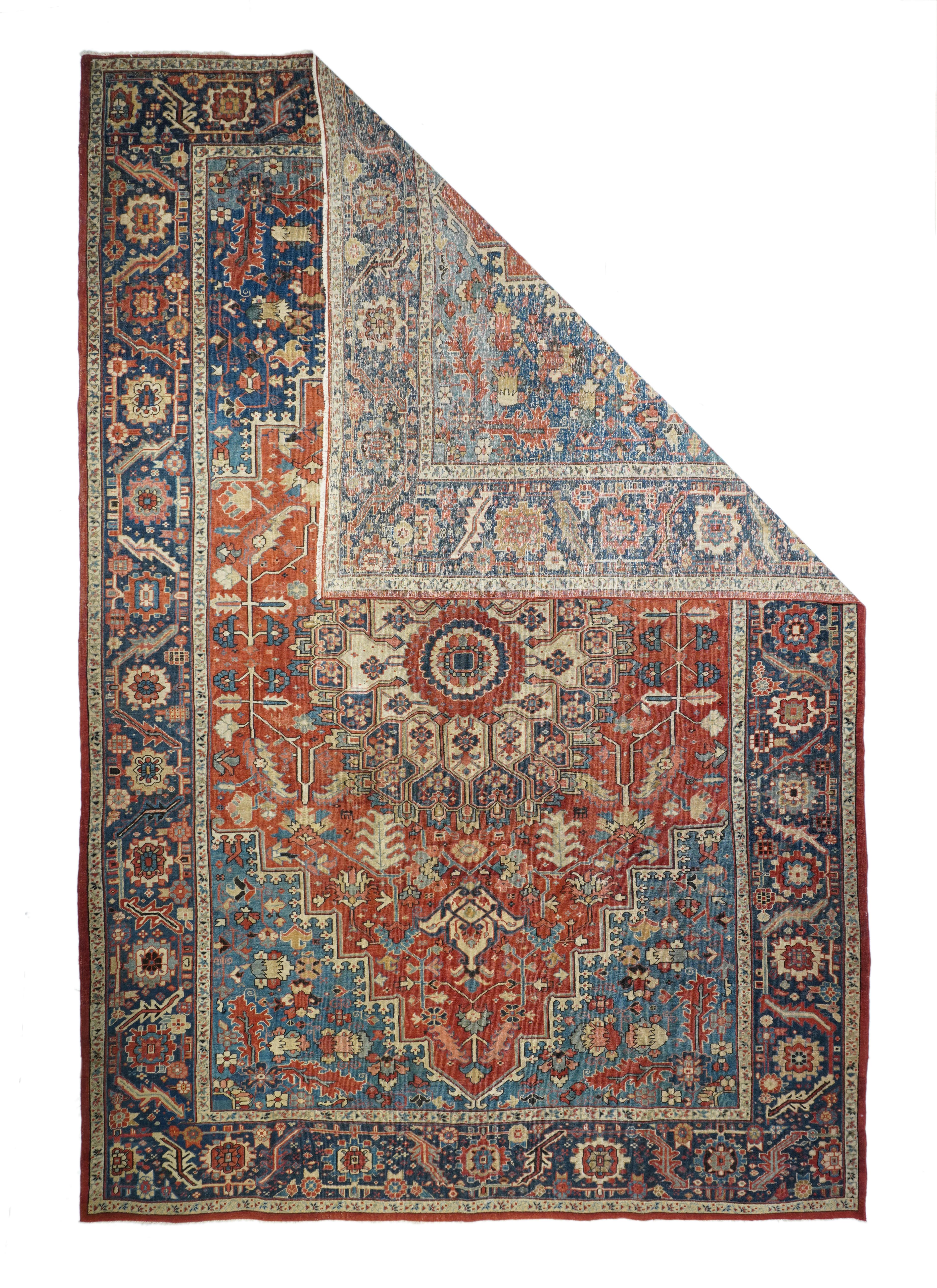 Tappeto persiano antico Serapi 9'0