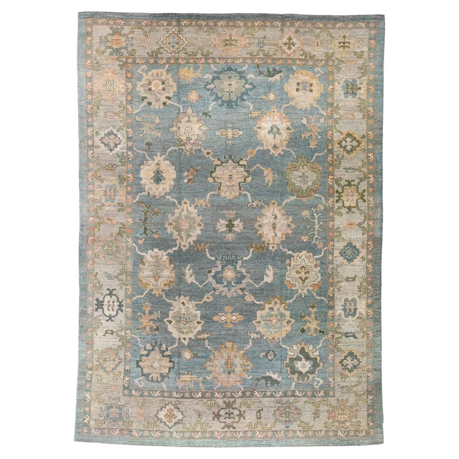 Magnifique tapis turc d'Oushak fait main