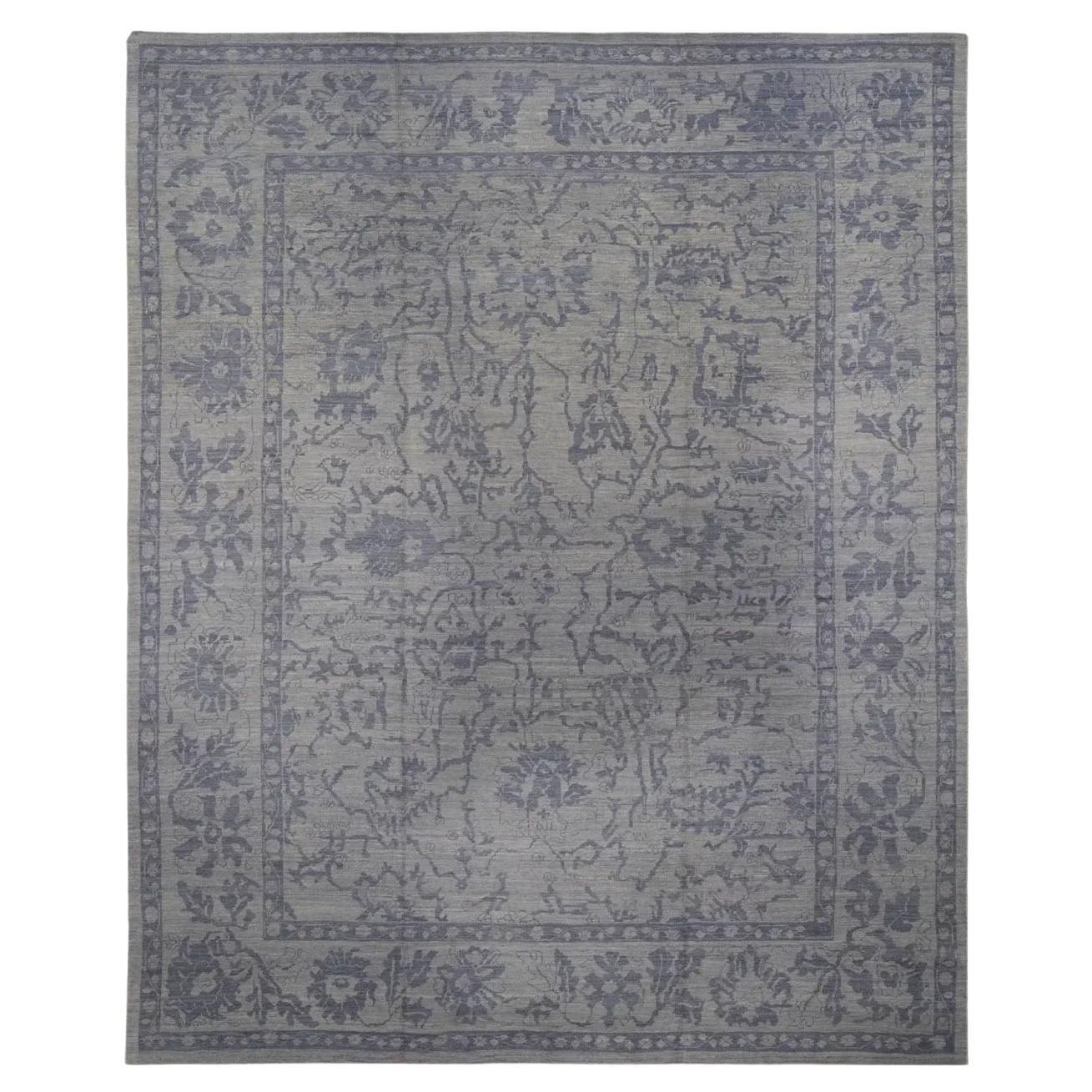 Persian Oushak Area Rugs Circa 1990 - Taupe Brown For Sale