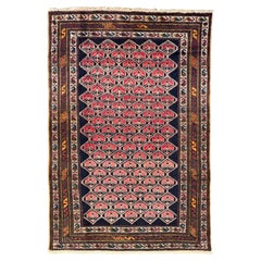 Tappeto persiano Malayer piccolo circa 1910 - Lana Nero Rosa Giallo 72582