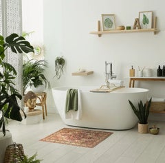 Persian Kerman Small Rug Circa 1940 - Wool Ivory Pink