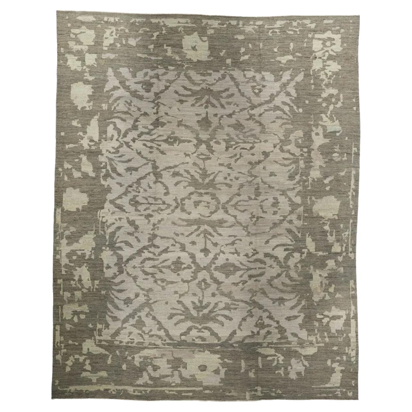 Tappeti Afghanistan Oushak Circa 1990 - Lana Marrone Avorio Design - 90728