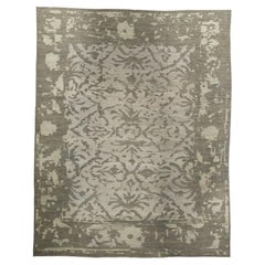 Afghanistan Tapis Oushak Circa 1990 - Laine Brown Ivory Design - 90728