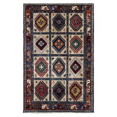 Tappeto persiano Shiraz Small Design - Lana Marrone Taupe - 96739