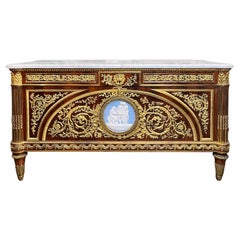 Commode Wedgwood à Vantaux de style Louis XVI du 19ème siècle