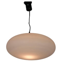 Lampadario in ottone e vetro Stilnovo del Medioevo, anni '50, Italia