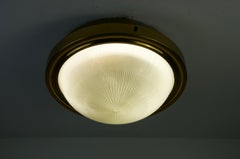 1 sur 2 : appliques murales en laiton et verre, années 1960, Italie