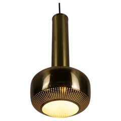 Brass Pendant Lamp by Vilhelm Lauritzen for Louis Poulen, 1960s, Denmark